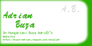 adrian buza business card